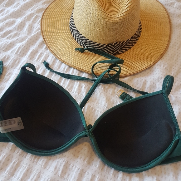 Simons Bikini Top Twist Front Halter Tie Push Up - Picture 4 of 4